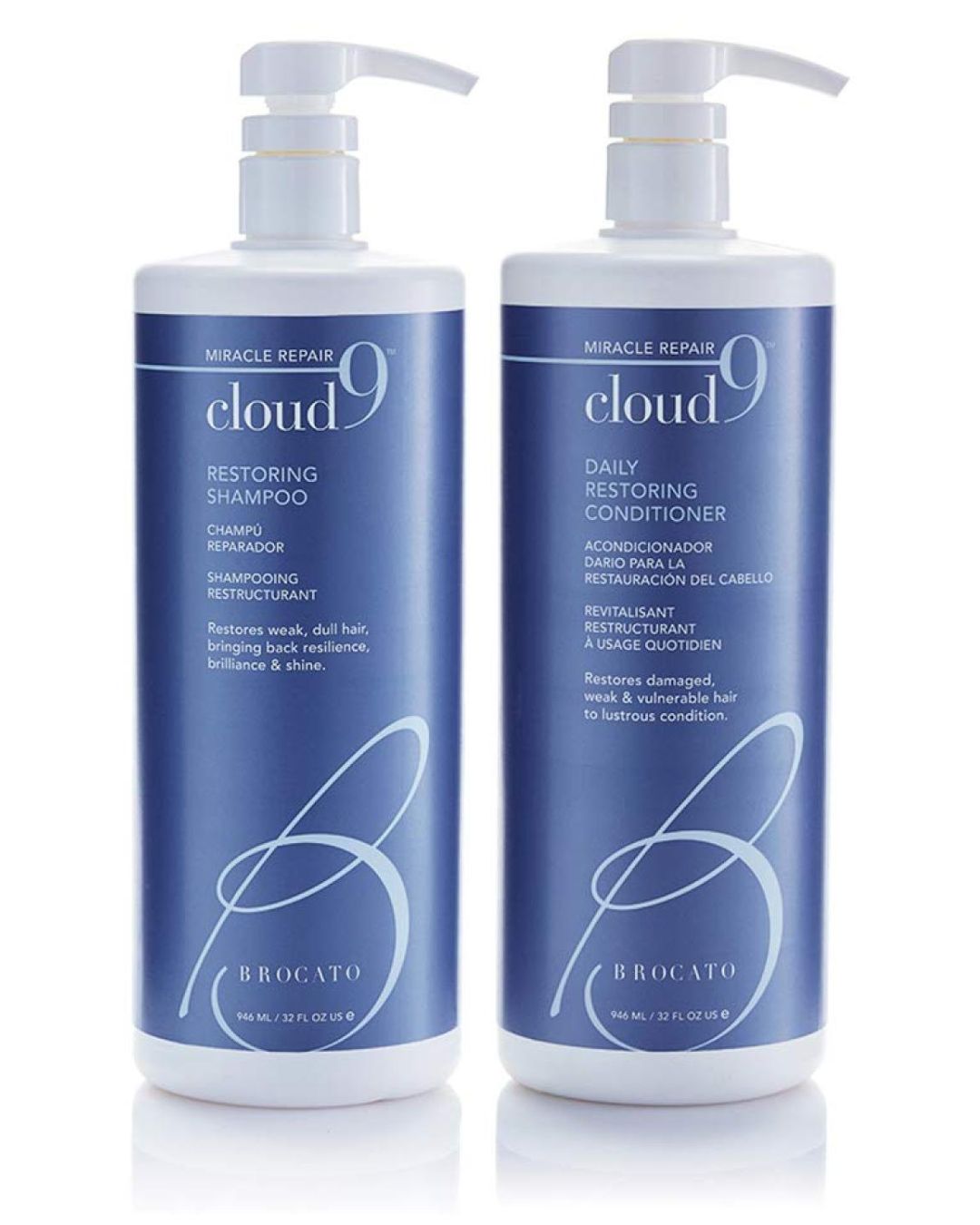 Cloud 9 Restoring Shampoo & Conditioner Liter Duo - Brocato Products