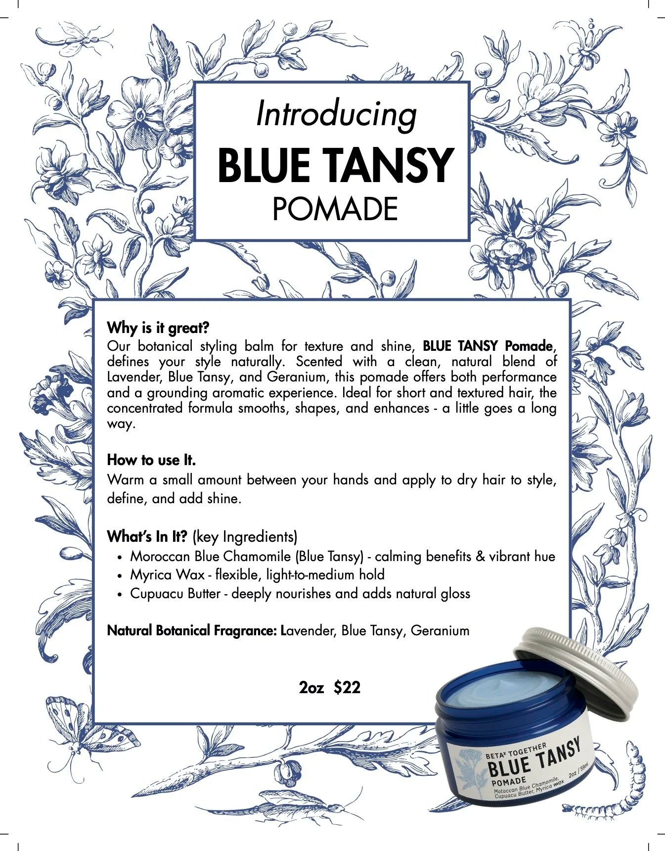 BLUE TANSY Pomade - Brocato Products
